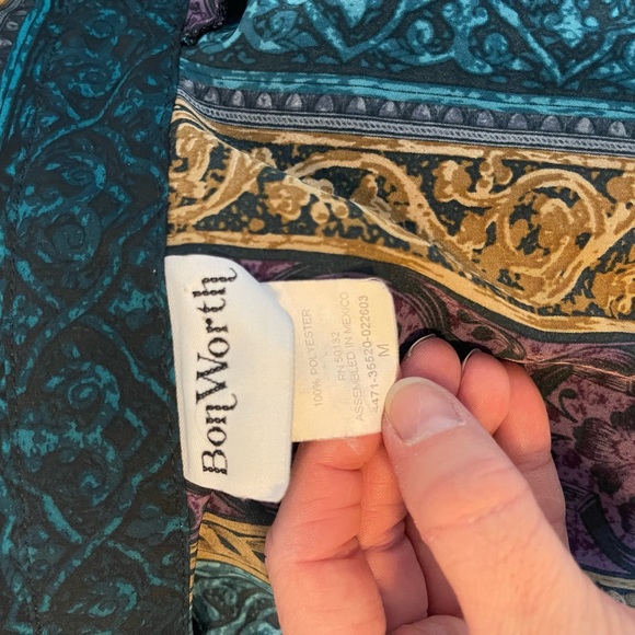 Vintage print secretary blouse - Picture 3 of 3